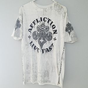 AFFLICTION T-shirt, size Large 100% cotton